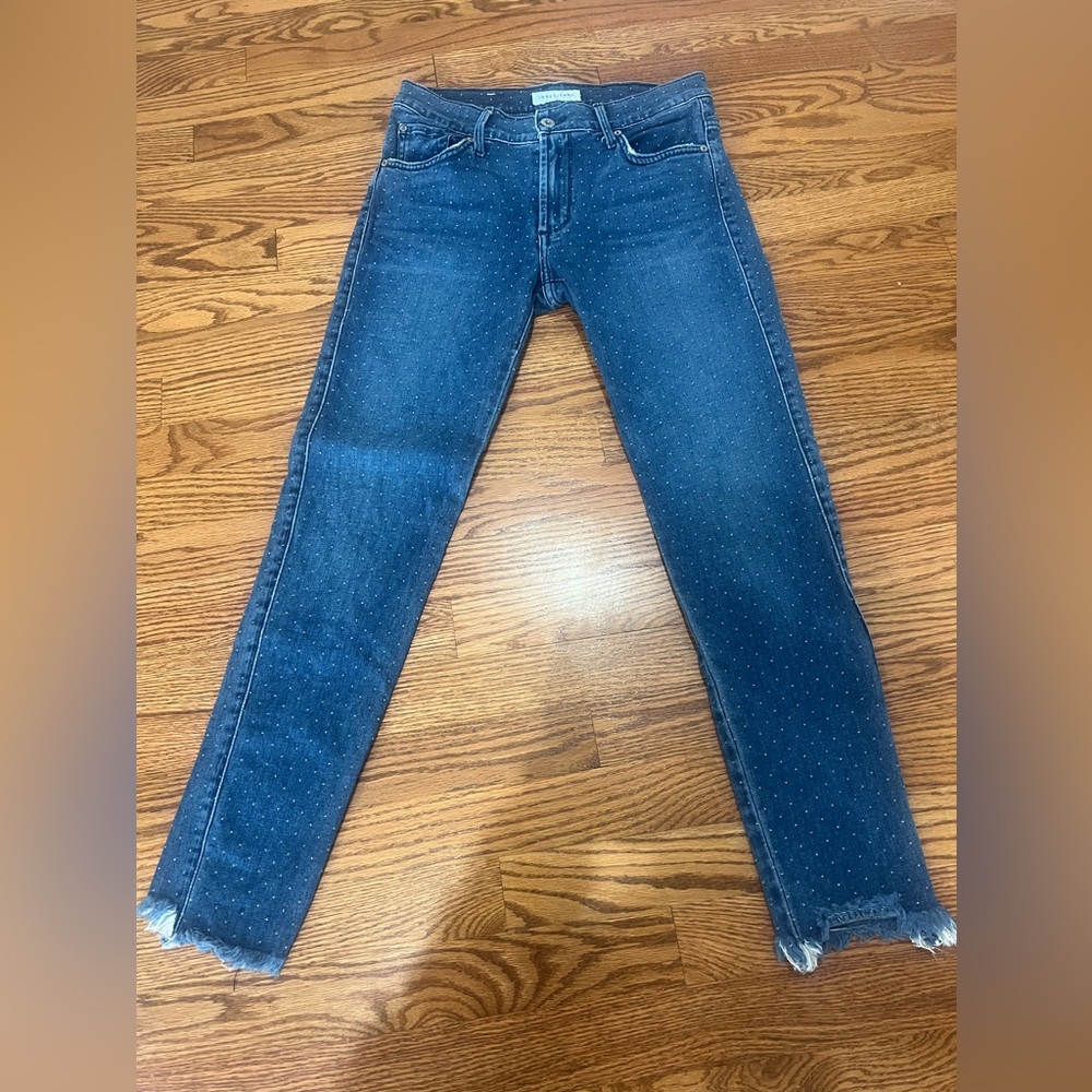 JAMES JEANS TWINGLY ANKLE VINTAGE SPANGLED SIZE 27 MADE IN USA